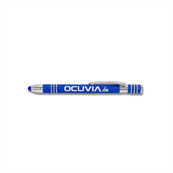 OCUVIA® · Fanshop - Kugelschreiber blau · Wortuhren-Manufaktur Berlin